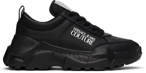 versace jeans couture black speedtrack sneakers